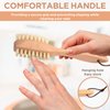Takavu Nail Brush, Pure Boar Bristles, Natural Wood Handle, Nail Cleaning Brush for Scrubbing Fingernail Toenail Hand Feet, Dual Sided for Regular Manicure Nail Care Hygiene