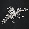 Brihasory Rhinestone Bridal Hair Comb Wedding Hair Accessories for Women Handmade Headpieces for Brides Elegant Party Prom Tiaras for Girls and Women Valentine's Day Bridesmaid Gifts