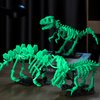 NEWABWN Dinosaur Building Kit,Dinosaur Park World Tyrannosaurus Fossils Creative Animal Building Toys for Boys Girls 6+,Glow in The Dark, Use Sunlight/Lights to Store Energy(435 Pieces)