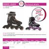 FILA Madame Houdini Ladies' Inline Skates - High Performance Training and Fitness Skates - Adjustable Fit, Shock Absorber, Aluminum Frame, and ABEC 7 Bearings - Women 8, Purple/Black