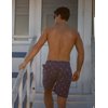 Nonwe Men's Beachwear Flamingo Print Relaxed Fit Soft Washed Swim Trunks Blue 36