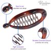 Parcelona French Effortless Mini Small Tortoise Shell Banana Hair Clip for Fine Hair
