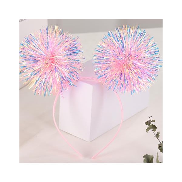 CUBACO Pink Laser Rain Silk Headband for women