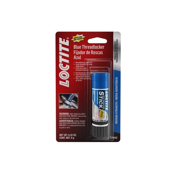 LOCTITE 248 Blue Threadlocker Glue Stick: All-Purpose, Medium-Strength, Anaerobic, No Drip, General Purpose, Works on all Metals | Blue, 9 Gram Wax Stick (PN: 37643-506166)