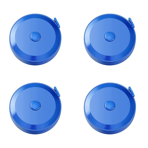 Tape Measure, 4 Pack Soft Retractable Measuring Tape 60-Inch/150cm Double-Scale Metric Tape Measure,for Body Measuring Sewing Tailor Cloth Knitting Home Craft Measurements (Blue)