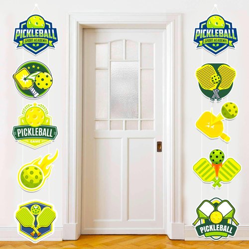 2PCS Pickleball theme Door Hanging Banner Pickleball Porch Sign Door Banner Pickleball Banner Pickleball Birthday Party Decorations for Pickleball Birthday Party Supplies