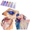 2 Color Face and Body Glitter Gel, Neon Accessories Outfit Glow Party for Body Glitter Stick Holographic Glitter Face Makeup.(03#Pink+06White)
