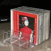Clear Acrylic DVD/CD Storage Box CD Holder - CD Tray Holds up to 14 CD Cases for Media Shelf Storage and Organization for Countertop/Kitchen/Bathroom/Cabinet.