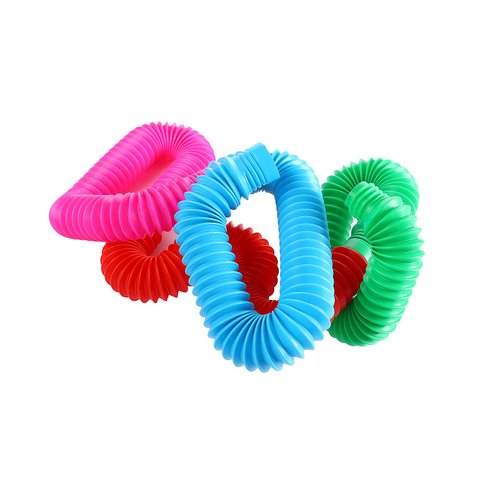 Pop Multi-Color XL Stretch Tubes Sensory Toy for Toddler Kids Learning Toys - 4 Pack