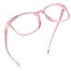LifeArt Blue Light Blocking Glasses, Anti Eyestrain, Computer Reading Glasses, Gaming Glasses, TV Glasses for Women, Anti Glare (Clear Pink, 0.75 Magnification)