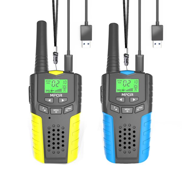 Walkie Talkies for Kids Rechargeable 2 Pack,3 Miles Long Range 22 Channels 2 Way Radio Mini Kid Wakey takey,Birthday, Toys for Age 3-12 Year Old Boys Girls