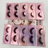 Ellazzle 100 Pairs Faux Mink Eyelashes Wholesale Lashes Pack, Lashes Natural Look 16mm-20mm False Eyelashes Pink