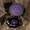DND Dice Tray - Premium 8 Inch Dice Tray Dungeons and Dragons - Exquisitely Detailed Purple World Tree & Triquetra Design - Perfect RPG Dice Rolling Tray with D&D Dice Box Storage to Protect Dice