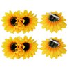 6PCS Sunflower Hair Clips Yellow Floral Alligator Hairpins Clamp Barrettes Hair Styling Accessories Tools for Women Girls Beach Summer Party
