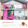 HUIANER Miniatures Baseball Bat 9pcs Dollhouse Accessories Sports Mini Bat Glove Ball Set Mini Dollhouse Kitchen Fairy Garden Cake Topper Decoration