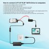 INGQI SATA/PATA/IDE to USB 2.0 Adapter Converter Cable for 2.5" 3.5" Hard Drive Disk Easy to Use and Plug & Play