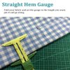 BIGTEDDY - 5in1 Handy Sliding Sewing Gauge Quilting Tools for Beginner Work as T-Gauge, Hem Gauge, Seam Allowance, Buttonhole Spacer and Circle Compass