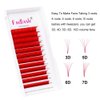 Colored Lash Extensions Mixed Tray Volume Lash Extensions Easy Fan Volume Lashes Red Lash Extensions Flowering 0.07 Color Lashes Extension (Red-0.07D-20-25mm)