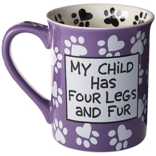 Enesco Our Name is Mud “Dog Mom, 16 oz. Stoneware Mug, 1 Count (Pack of 1), Multi Color