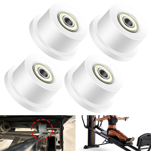 Qty 4 Upgrade 1700 Club Wheels Rollers Compatible with Total Gym 1000, 1100, 1600, 1700, 1800, 1400, 1500, 1900 for Achiever, Force, Gold, Max, Platinum, Supra, Supreme, X-Force, XLi