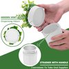 Denture Bath, Invisible Denture Case Designed As Artificial Eucalyptus Potted Plants, Denture Cup With Strainer For Retainer, Mouth Guard & Dentures, Perfect For Home Decoration…
