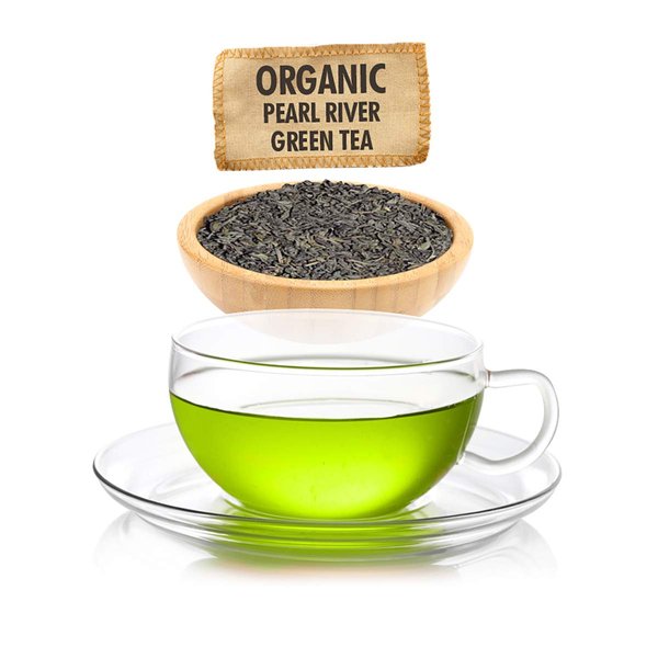 English Tea Store Loose Leaf, Organic Pearl River Green Tea Pouches - 4oz, 4 Ounce