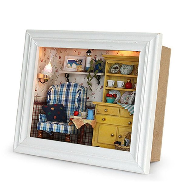 Flever Dollhouse Miniature DIY House Kit Creative Room with Furniture and Frame Type for Romantic Valentine's Gift (A Midsummer Afternoon)