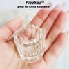 Fiezkaa 2pcs Dappen Dish for Acrylic Nails, Clear Glass Acrylic Nail Monomer Liquid Bowl, Acrylic Powder Holder, Acrylic Glass Jar Dampen Dish Liquid Cup for Nail Art Manicure Care Tools