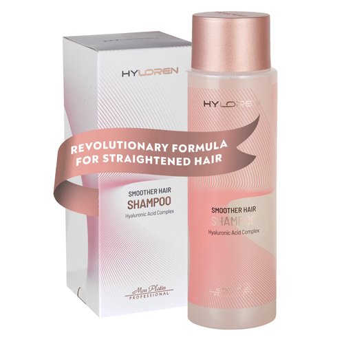 HY Loren Smoother Hair Shampoo with Hyaluronic Acid for hair, All Hair Types, Color & Chemically Treated Hair, SLS/SLES Free, Hydrating Shampoo, Smoothing Anti Frizz Shampoo 500ml