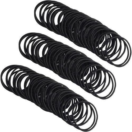 150PCS Black Hair Ties, elastic Hair Ties No Damage Ponytail Holder，for Thick and Curly Hair Hair Elastic Band，for Women or Men