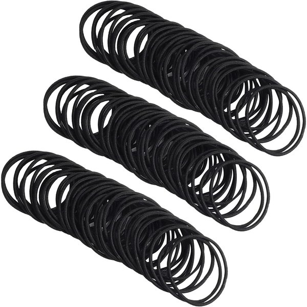 150PCS Black Hair Ties, elastic Hair Ties No Damage Ponytail Holder，for Thick and Curly Hair Hair Elastic Band，for Women or Men