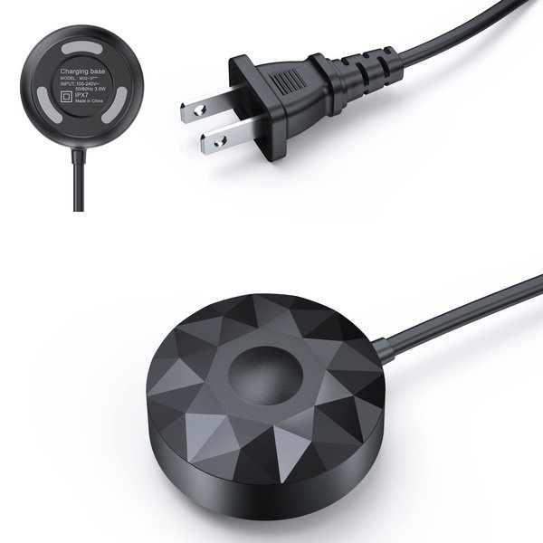 Replacement Charger Base Compatible with Braun Oral B iO Series 7 8 9 Electric Toothbrush, Magnetic Travel Charging Base for Oral-B iO Series 7 Series 8 Series 9 Replacement 3768 Adapter Cord Black