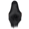 WIGER Long Black Wigs Straight Black Hair Dye Wig for Women Middle Part Synthetic Heat Resistant Natural Hair for Party or Halloween Costume Full Black Wigs for Girls (1B)