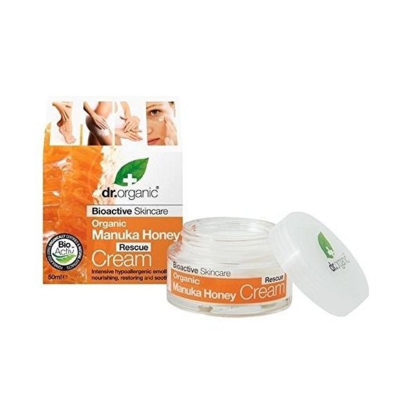 1 X 50ml Dr Organic Manuka Honey Rescue Cream Bioactive Intensive Care Emollient
