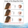 AMISCE 30x Magnifying Handheld Mirror, 2-Sided with Adjustable Stand, Portable, Acrylic Frame, 5'' Diameter, Perfect for Makeup, Shaving, Deep Cleaning