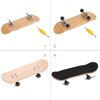 Horoper Wooden Finger Skateboards, 1Pc Maple Wooden Alloy Fingerboard Finger Skateboards with Box Fingerboard Skateboard Reduce Pressure Kids Gifts(Light Blue)