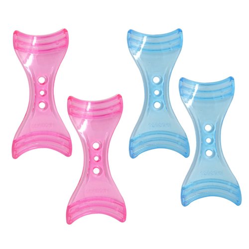 HONBAY 4PCS Plastic Eyeliner Guide Template Stencil Shaper Tool Makeup Tool for Beginners,Pink and Blue