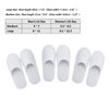 AhfuLife echoapple 5 Pairs of Deluxe Closed Toe White Slippers for Spa, Party Guest, Hotel and Travel (Large, White-5 Pairs)