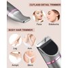 RAXMETRY Hair Trimmer for Women Waterproof Bikini Trimmer Electric Shaver for Pubic Hair Legs Arms Removal Personal Trimmer with Snap-in Ceramic Blades IP7X Washable Head,Wet and Dry Use