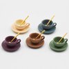 5 Set Dollhouse Miniature Coffee Cups 1:12 Miniature Dollhouse Accessories 15 Pieces Mini Coffee Cup Mini Plate Mini Spoon for Mini Kitchen Accessories