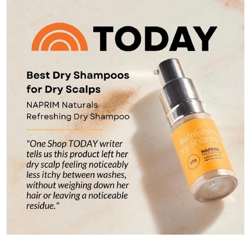 Naprim Naturals - Refreshing Dry Shampoo - Nourishing Talc-Free Powder For Hair & Scalp - Absorbs Excess Oil - With Zinc Oxide for Natural Sun Protection - Tinted For Light Hair - Blonde (30g)