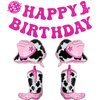 Disco Cowgirl Birthday Party Decorations Cowgirl Happy Birthday Banner Cowgirl Theme Party Decor for Women Girls Party Decor Supplies