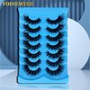 7 Pairs Faux Mink Lashes Full Volume Strip Lashes Mink Lashes Fluffy False Eyelashes Wispy Lashes Multipack 6D Volume Fake Eyelashes by FOINEMYED