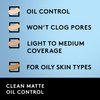 COVERGIRL Clean Matte Liquid Foundation, Perfect Beige 548, Pack of 1