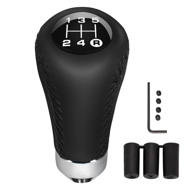 QIANG KUN Universal Shift Knob 5 Speed Manual Gearbox Shift Knobs Fit for Most Car Transport Vehicles（Black Line）