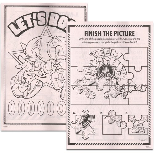 Sonic The Hedgehog Coloring Book | Sonic Coloring Book | Jumbo Activity Book | Sonic Memory Match Game Bonus | Multicolor