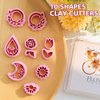 Keoker Flower Clay Cutter- Spring Polymer Clay Cutters, Polymer Clay Flower Cutters, 10 Shapes Floral Clay Earrings Cutters, Boho Clay Cutters for Polymer Clay Jewelry (A)