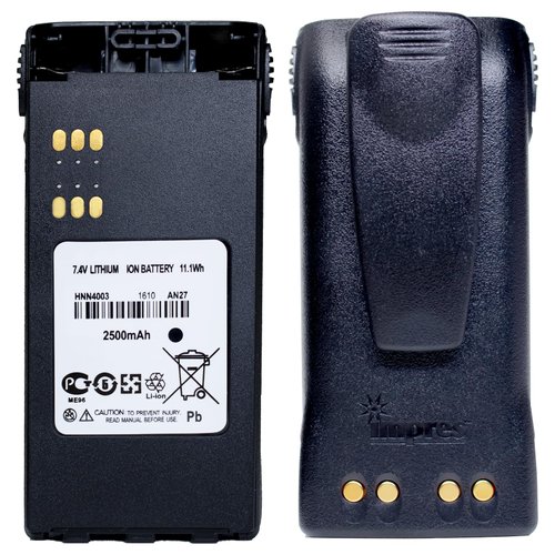 Teseko HNN9008A HNN9008 HNN9009 HNN9009A HNN9013A 7.2V 1800mAh NI-MH Two-Way Radio Battery Replacement for Motorola HT750 HT1225 HT1250 GP320 GP328 GP338 GP328 PR860 with Belt Clip