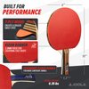 JOOLA Advanced Table Tennis Paddle Set - Includes 4 Ping Pong Paddles, 6 3-Star Ping Pong Balls & Carrying Case - for Intermediate Competitive Matches, Ideal for Teens, Adults, & High Volume Play