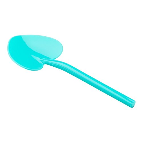 Restaurantware 3.5 Inch x 1.25 Inch Heart Spoons, 100 Disposable Mini Plastic Spoons - Heart-Shaped, For Desserts, Teal Plastic Tasting Spoons, For Parties Or Events